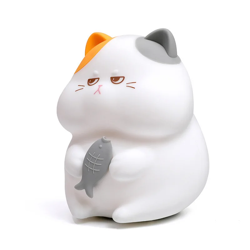 Creative Greedy Cat Night Light Bedroom USB Charging Sleeping Light Timed Colorful Atmosphere Bedside Light
