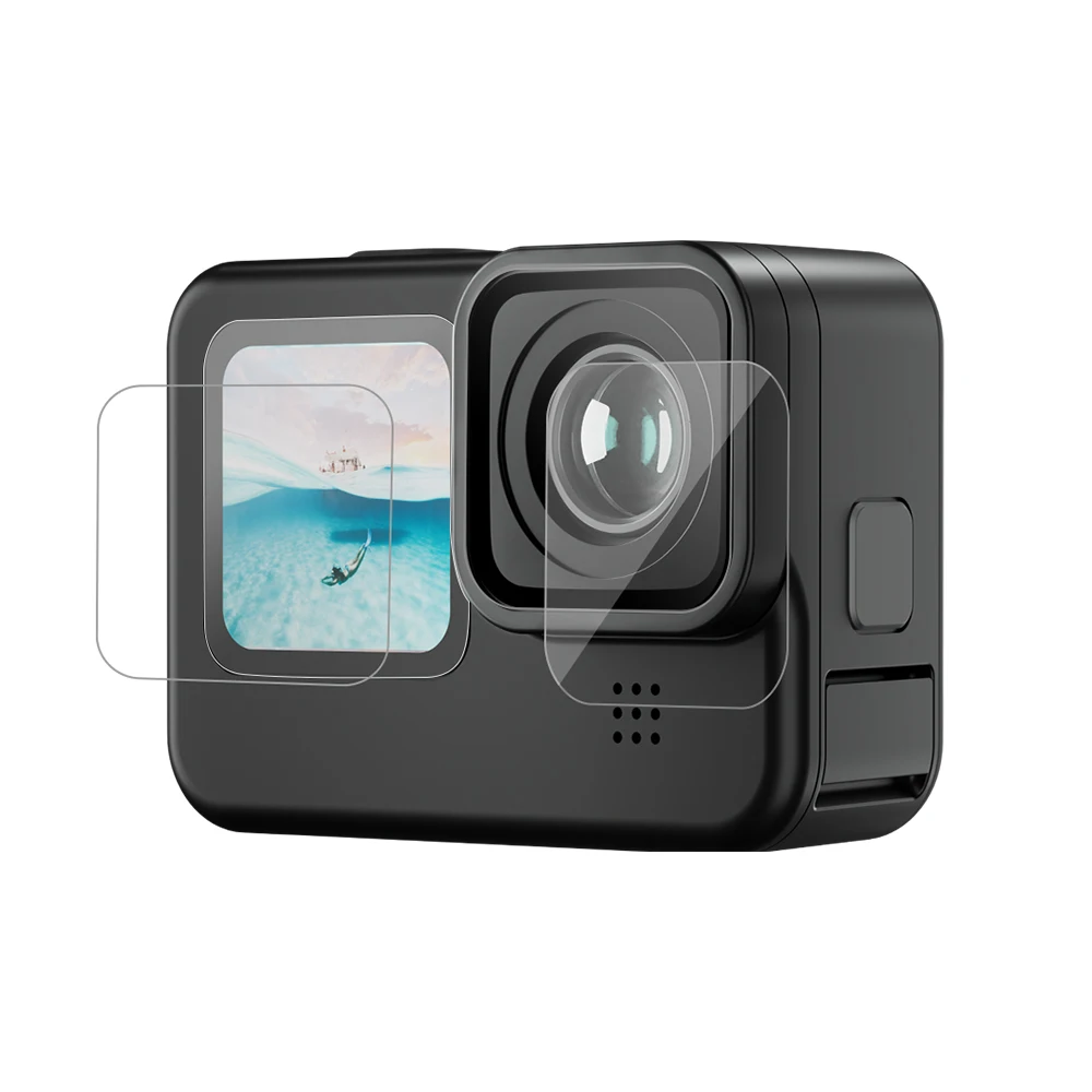 Telesin GoPros Hero11 Accessories Lens and LCD Screen Tempered Glass Screen Protector Film for GoPros Hero 11 Camera
