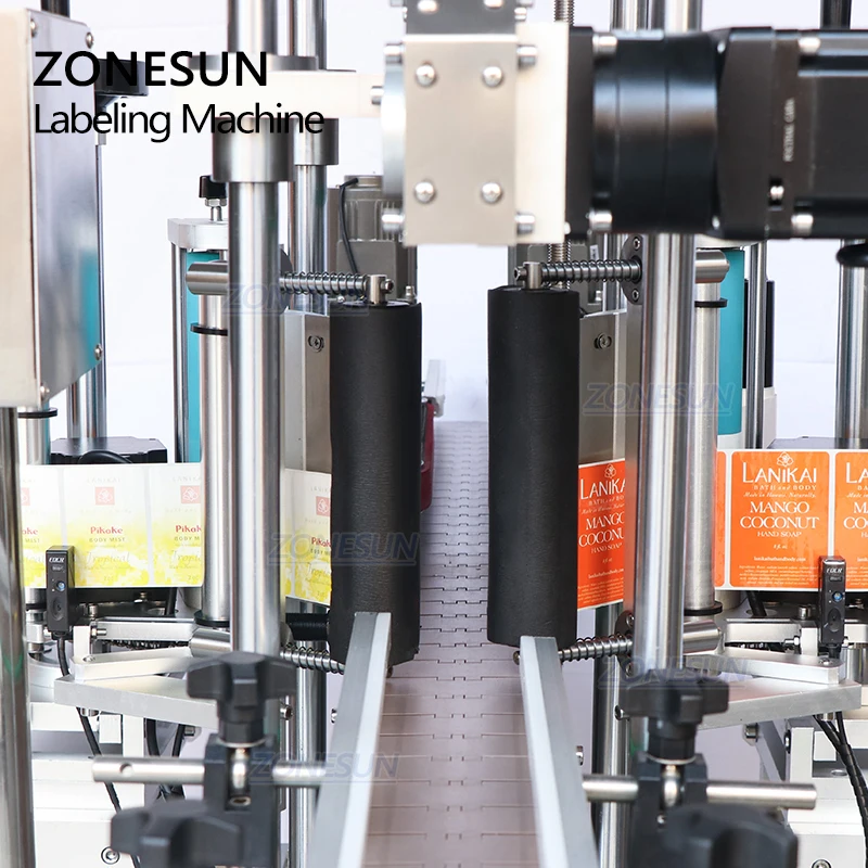 ZONESUN ZS-TB300V автоматическая наклейка плоская бутылка двусторонняя маркировочная машина для квадратных бутылок