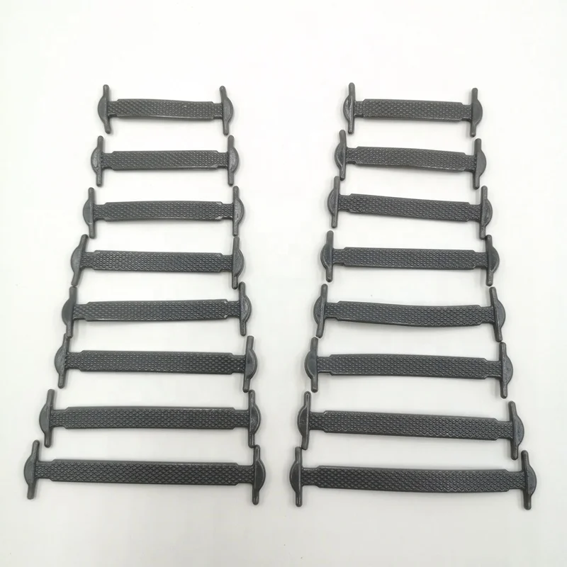 Mixed colors lazy non-slip elastic no tie silicone shoelaces for sneakers