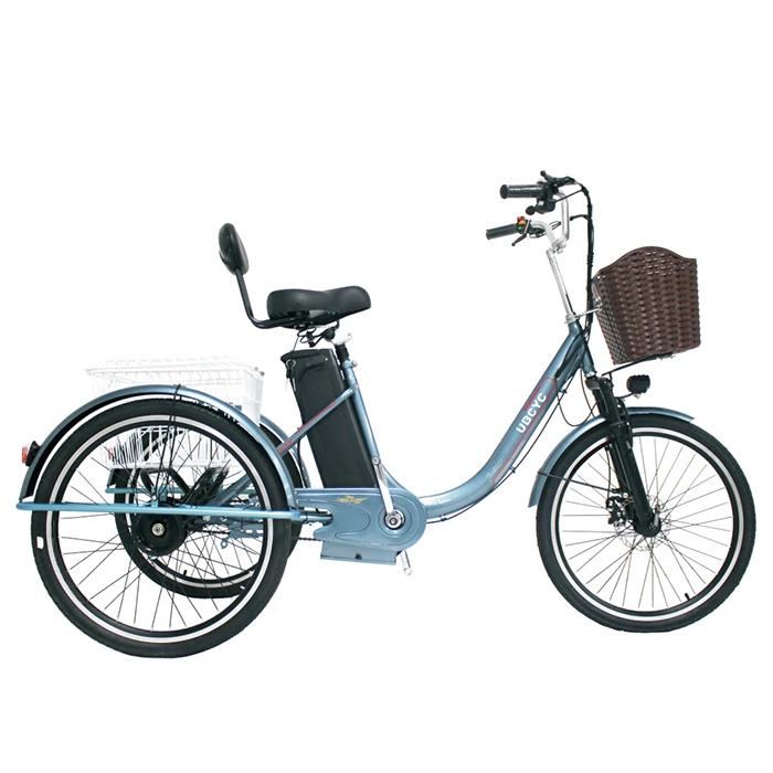 Tricycle Electric Bike 20inch Three Wheel High Power 48V 500w LCD Display Cargo 4 Wheels Bike 1 Seat SHlMANO 7 Speed Open