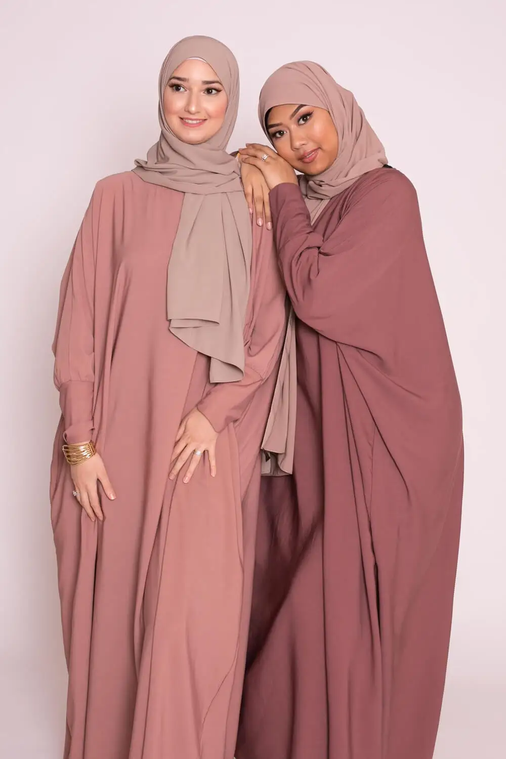 Ramadan New Arrival 2021 Dubai New Design Plus Size O Neck Long Sleeves Batwing Kaftans Abaya Dress For Muslim Women