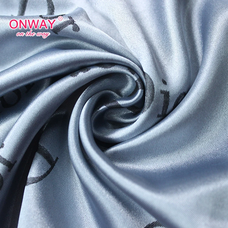 Конкурентоспособная цена популярный индивидуальный логотип тканая шифоновая жаккардовая ткань для одежды