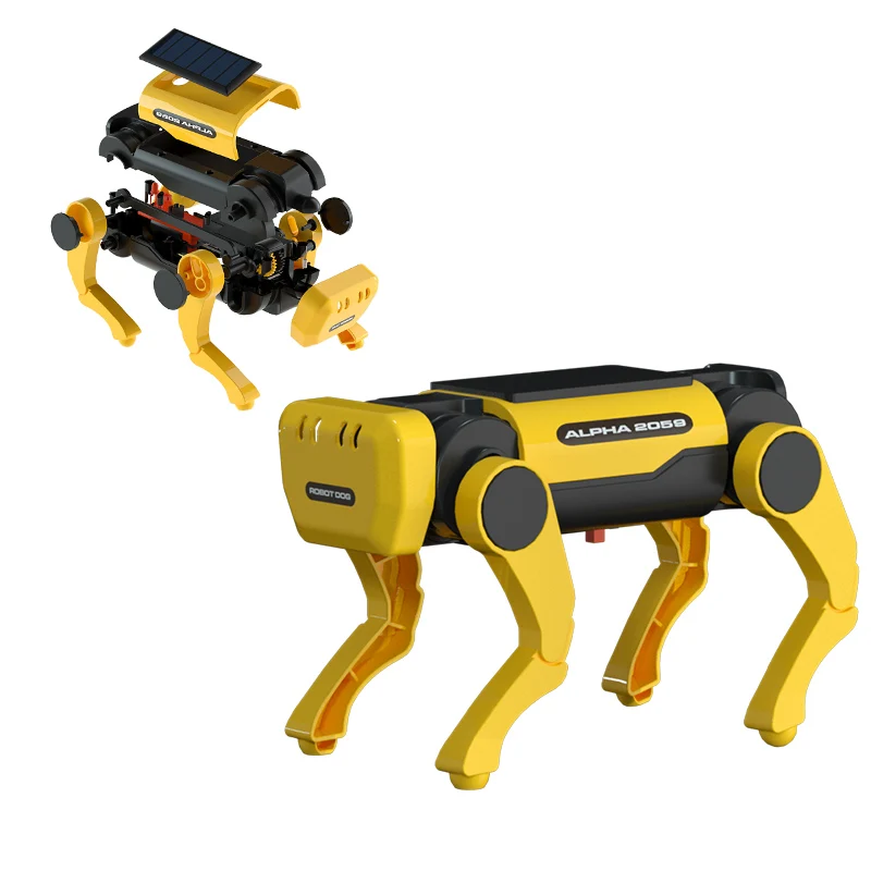 Solar Toys DIY STEAM Solar Toy Solar Electric Mechanical Dog Educational Stem Toy for Kids