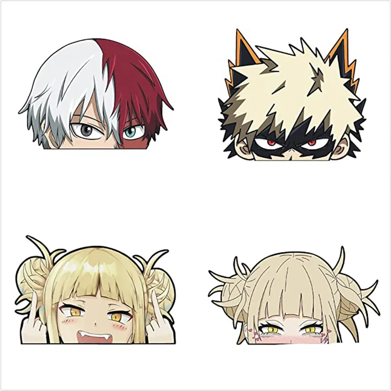 4 designs anime my hero academia car stickers  JDM body bumper car stickers fun car window stickers