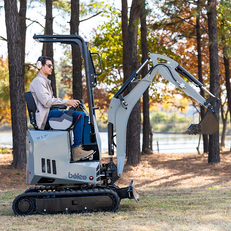Boleo China Mini 1000kg 0.03 Bucket Hydraulic Excavator 360 Degree Rotation for Rock Breaking