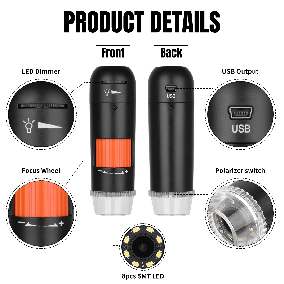 USB Digital Microscope Driver 200x With Measuring Software