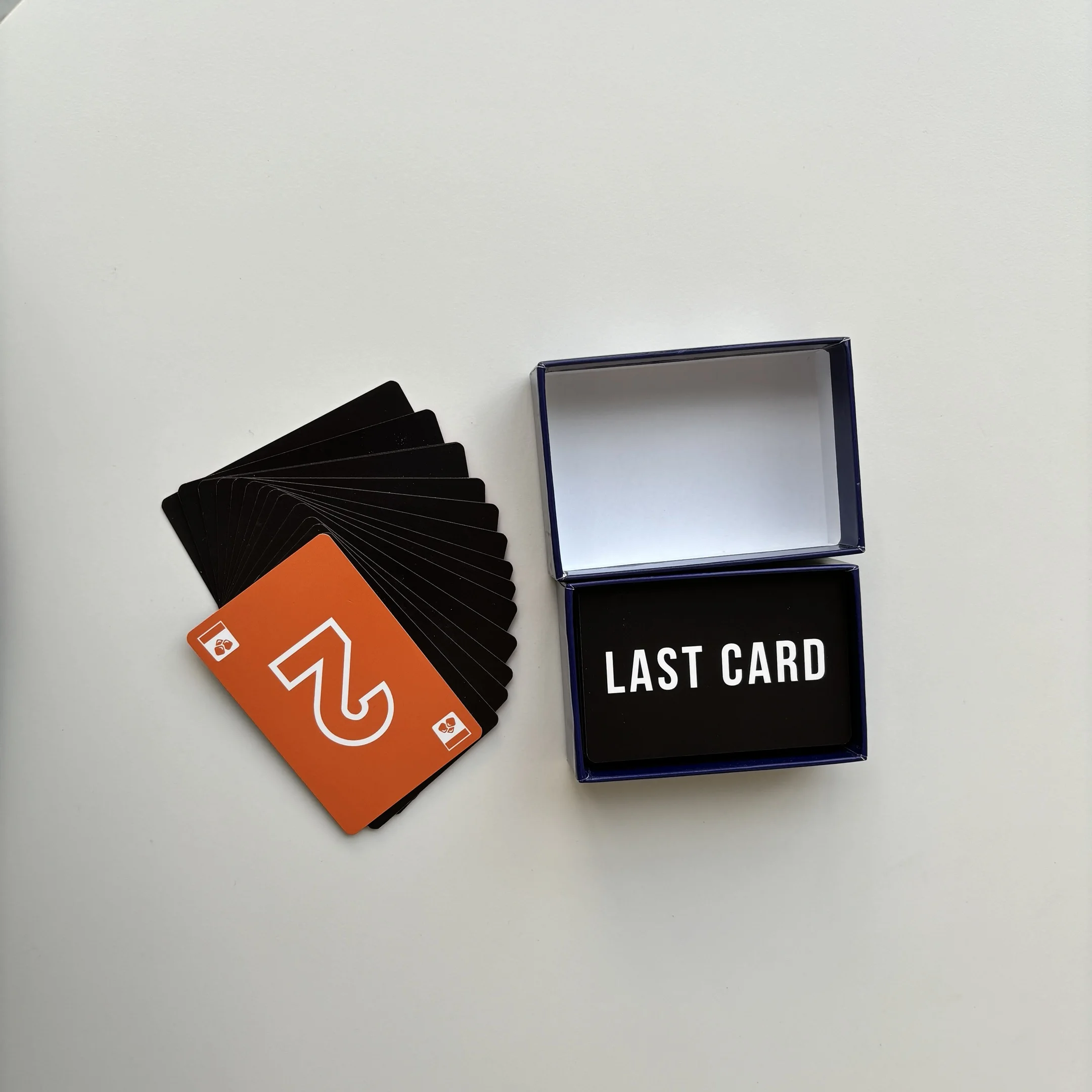 Custom game cards black core paper card game