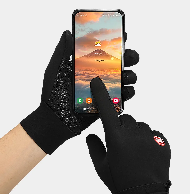 Winter Sports Non Slip Touch Screen Protection Gloves Hot Fleece Lined Mountain Waterproof Ski Gloves