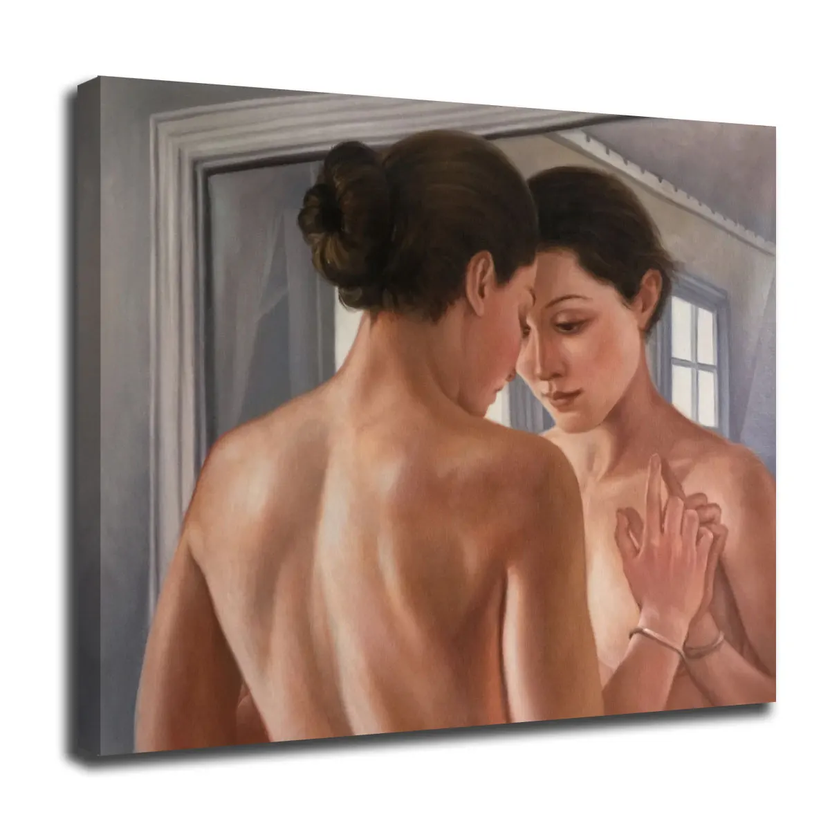 Original Art Modern Female Portrait Hand-Painted Woman Wall Art for Home Decoration Custom Size Oil on Canvas for Living Room