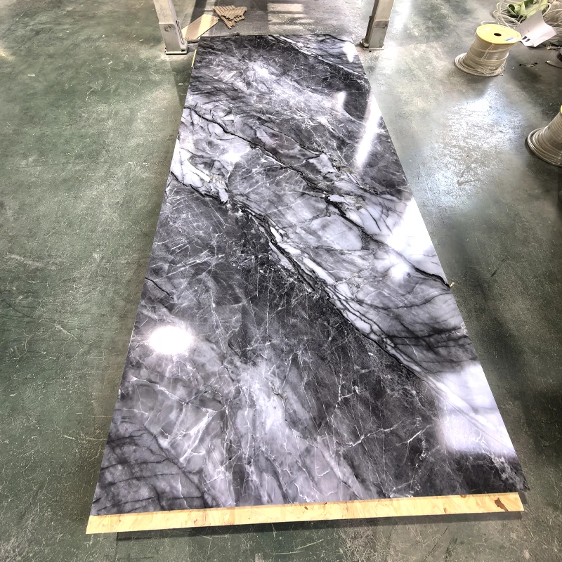 2024 High Glossy 3D Design 2mm 3mm UV PVC Wall Panel Marble Sheet Board for Walls