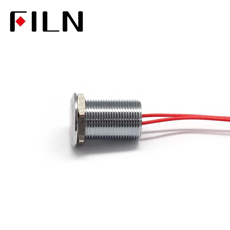 FILN diameter 12mm Signal Pilot Lamp waterproof  3V 6V 12V 24V  110V 220V LED Indicator Light with wire CE CCC