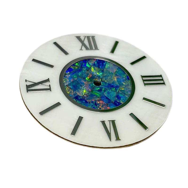 ETA2824 NH35 NH36 Movement White Mother-of-Pearl Natural Mosaic Opal Spliced Watch Dial