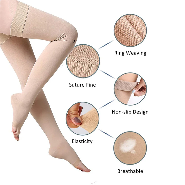 20-30 mmhg Thigh High Compression Socks Varicose Vein Stocking Medical Anti Embolism