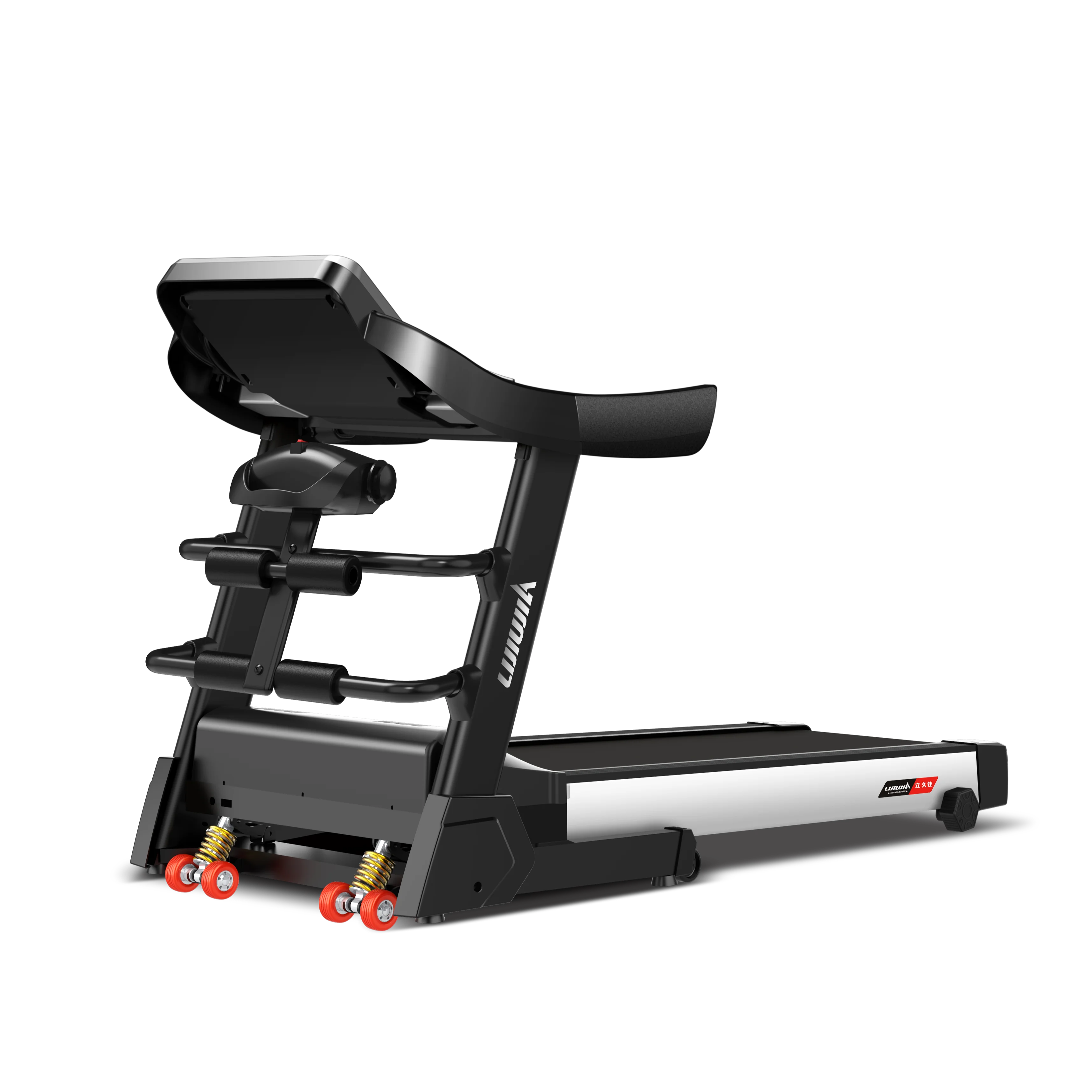 High quality foldable body shaper luxury electric fitness equipment DC AC motor treadmill with oil auto system