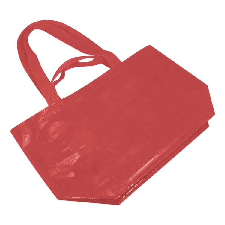 Custom Logo Printed PP Non-Woven Laminated Shopping Tote Bags Portable Recyclable Grocery Bags Reusable Gift Bags