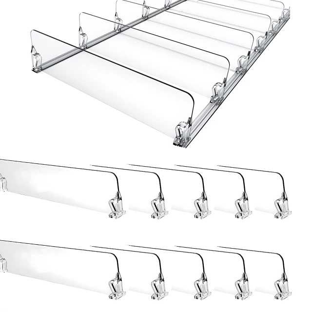 10PCS Plastic Shelf Dividers Adjustable Width Shelf Dividers Commercial Refrigerator Shelf Dividers Suite