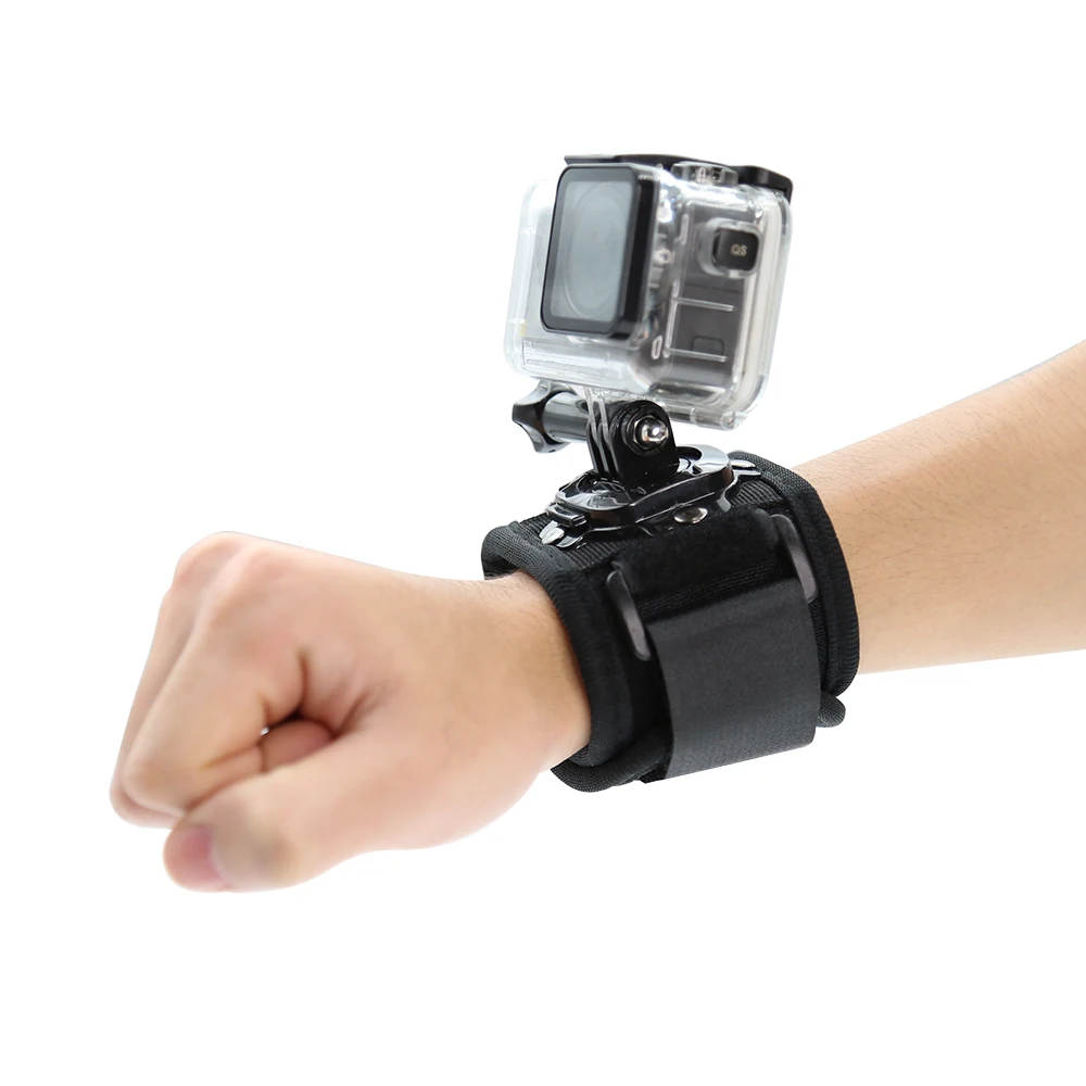 HONGDAK 360 Degree Rotating Band Glove Style gopro Camera Wrist Strap Hand Mount With screw