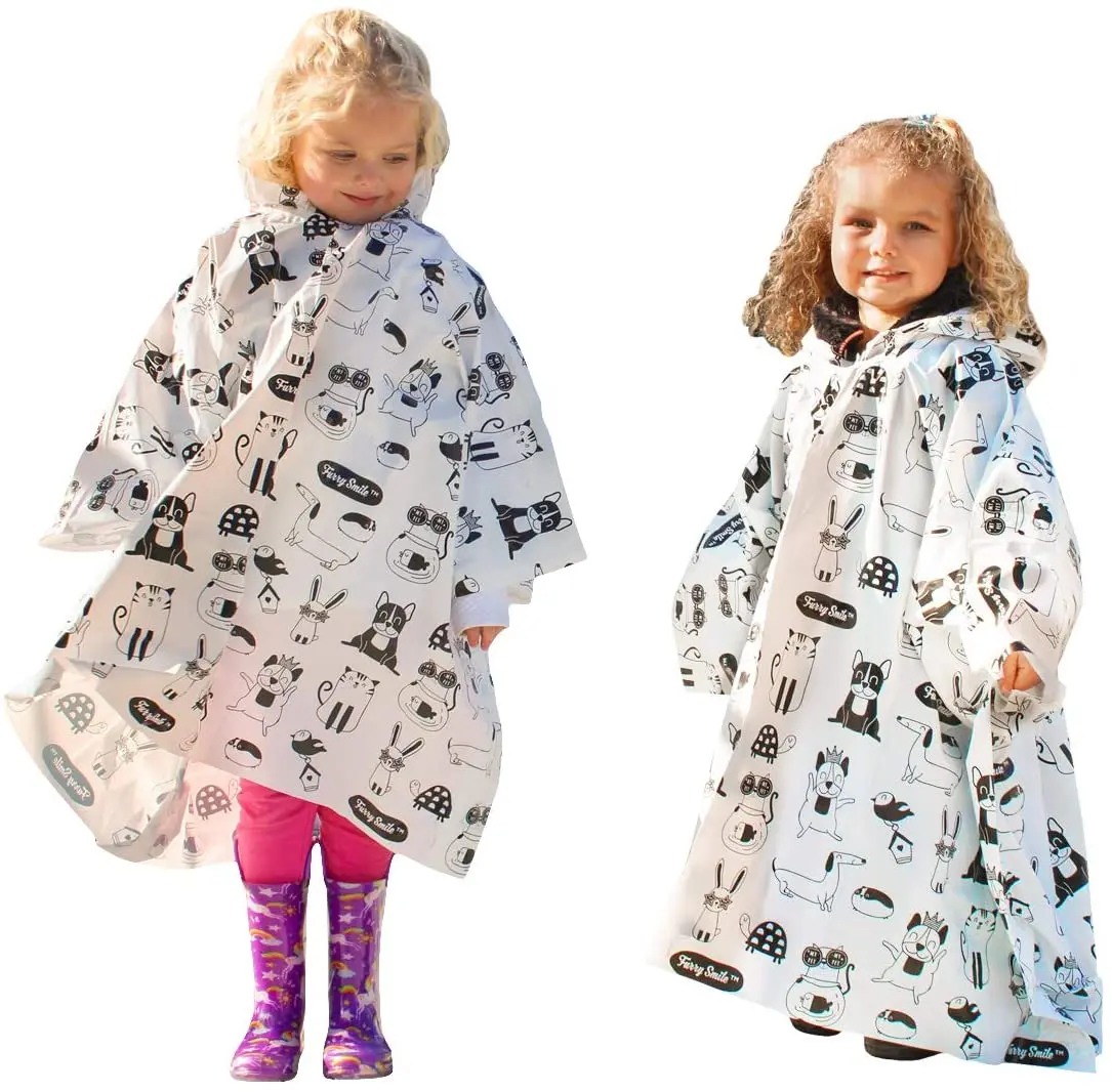 Disposable kids phthalates free LDPE waterproof children raincoat