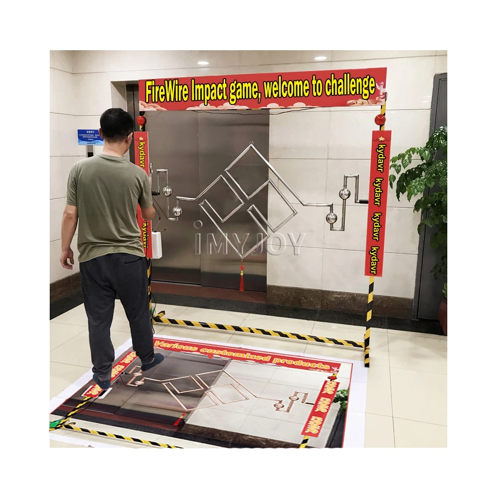 Custom diy giant electric amusement park timer interactive challenge reaction table top buzz wire steady hand game
