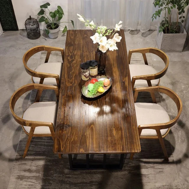 Chinese Fast Food Table Restaurant Furniture Dining Table And Chairs