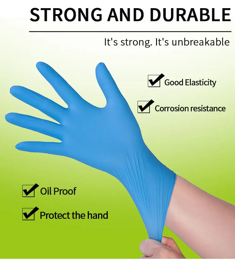 Nitrile Vinyl Disposable Safety Gloves Blue Latex Cleanroom Wiper Industrial Waterproof Dustproof Medical Food Cleanse Cleanroom