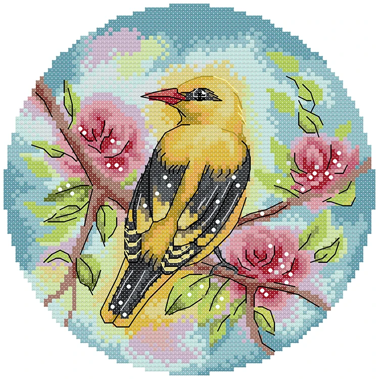 NKF OEM & ODM 11CT Top Quality Cotton Canvas Fabric DIY Handcraft Bird Pattern Full Printed Counted Embroidery Cross Stitch Kit