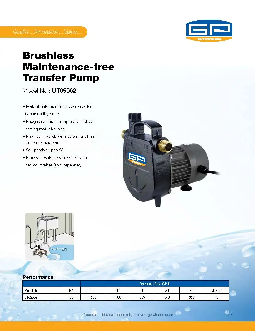 portable submersible utility pump suppliers submissible water pumps Brushless  Maintenance-free  Transfer Pump