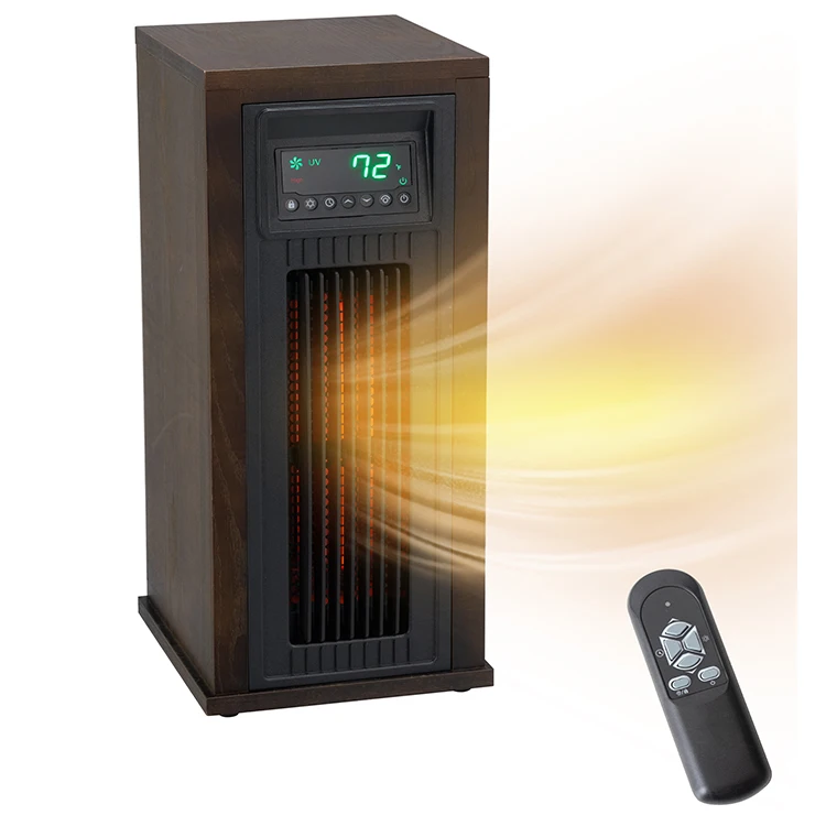 1500W Electric Freestanding Quartz Infrared Oscillating Tower Heater with Tip-Over and Overheat Protection