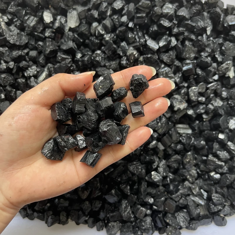 
Natural black obsidian titanium stone mineral meteorites specimens tourmaline 