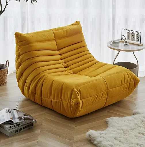 High quality togo sofa for living room compressed modern good quality foma upholstery customize fabric accent chair