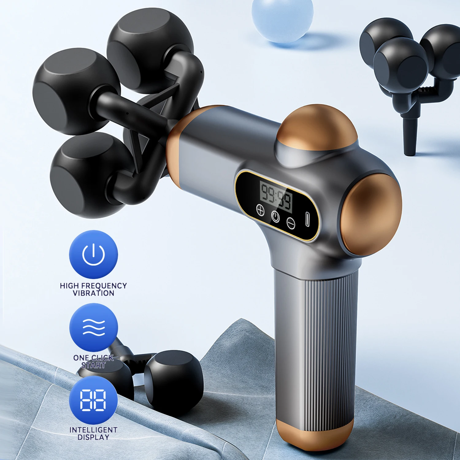 New Professional Fascia Gun Gymtastic Gym Vibration Fitness Body Massager Deep Tissue Powerful Muscle Mini Massage Gun