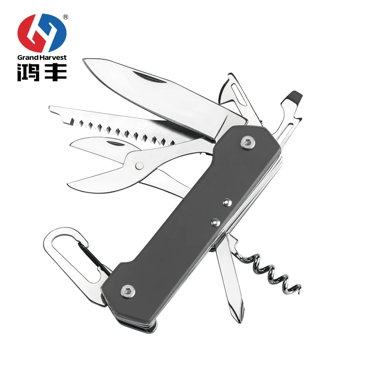 Multipurpose Tool Manufacturer Grand Harvest Custom Aluminum Mini Multi Tool Stainless Steel Folding Knife
