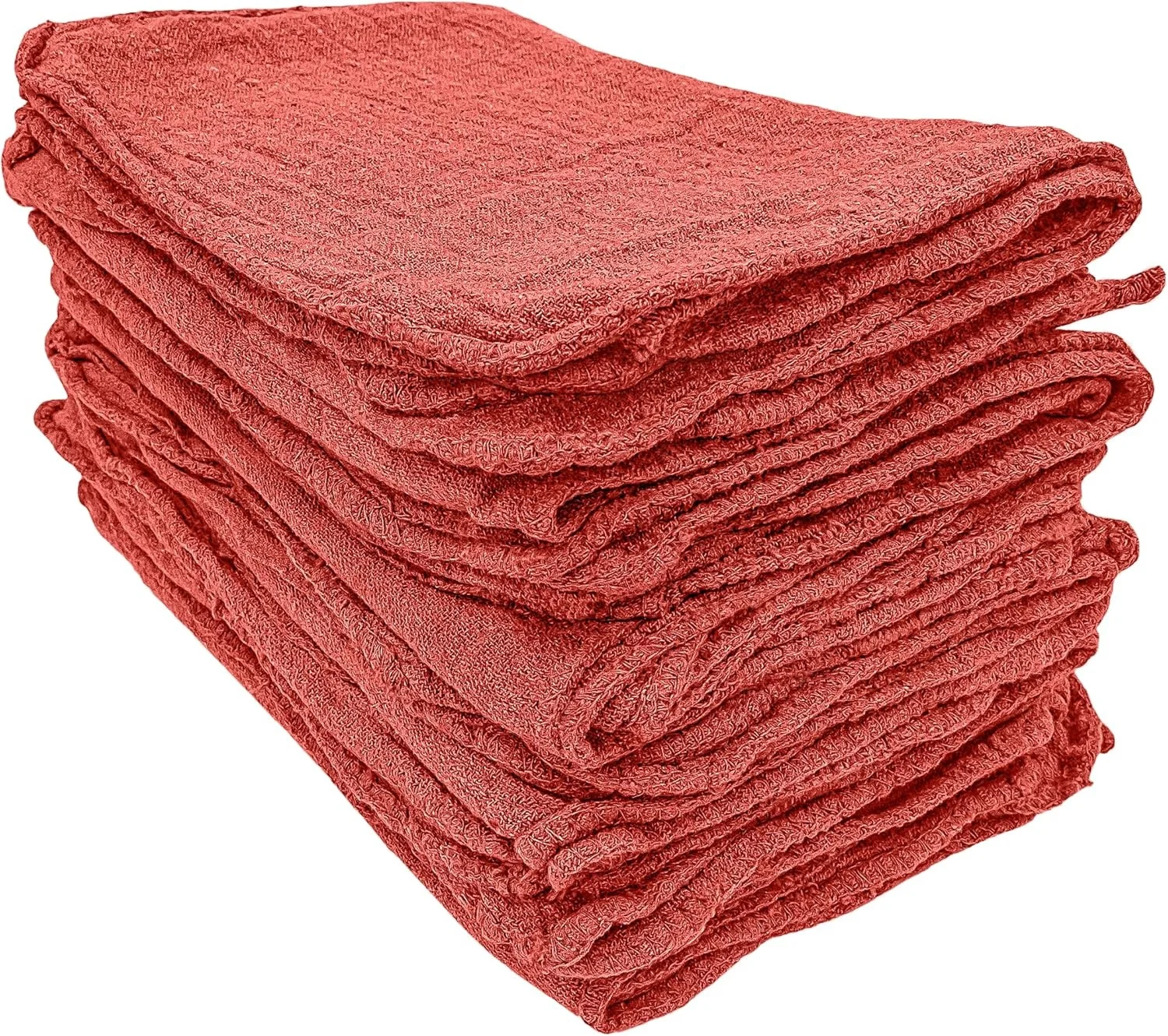 Red Shop Towel Cloth Rag Highly Absorbent Car Kitchen Towels for Wiping Spills Grease Oil Grime