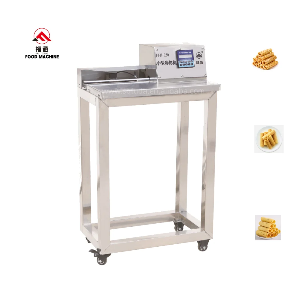 Small food equipment egg roll roller kue semprong rolling machine seaweed rolling machine