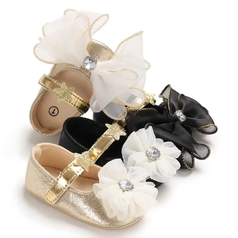 Fashion Newborn Dress Girls Toddler Rhinestone Baby Ballet Shoes