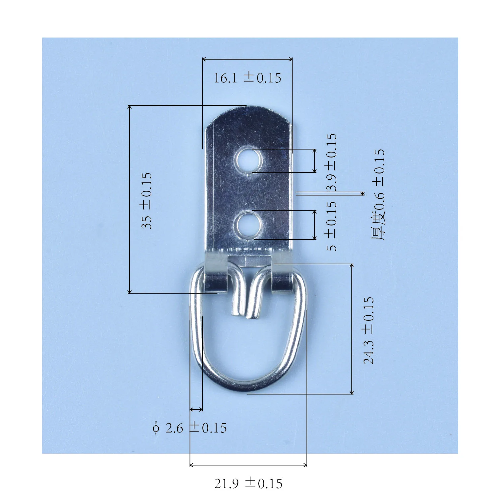 Shanfeng 75lb 2 hole D ring hanger for mirror and picture hanging
