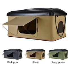 OEM Outdoor Camper Hard Shell Car Roof Top Tent SUV Aluminium Folding Camping Truck Rooftop Tent For 1-3 Person