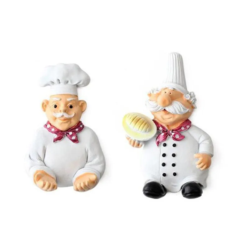 Cartoon Chef Outlet Plug Power Cord Storage Hook Decorative Wall Shelf Key Holder Shelves Wall-Mounted Storage Rack Kitchen Hook