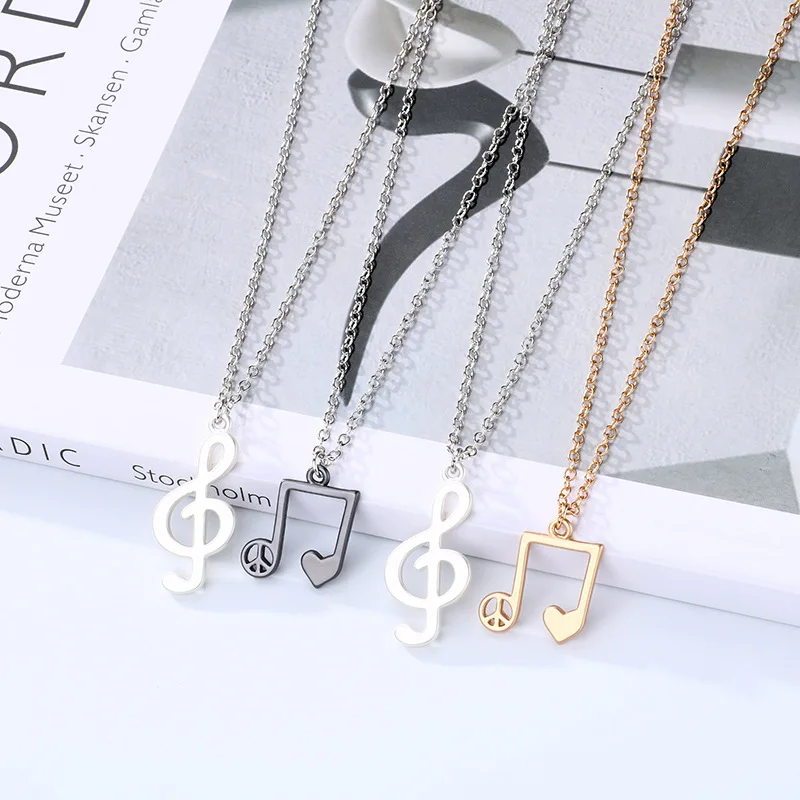 Ожерелье для 2 лучших друзей ожерелье лучшей подруги многоцветное градиентное с подвеской в виде музыки и радио пары