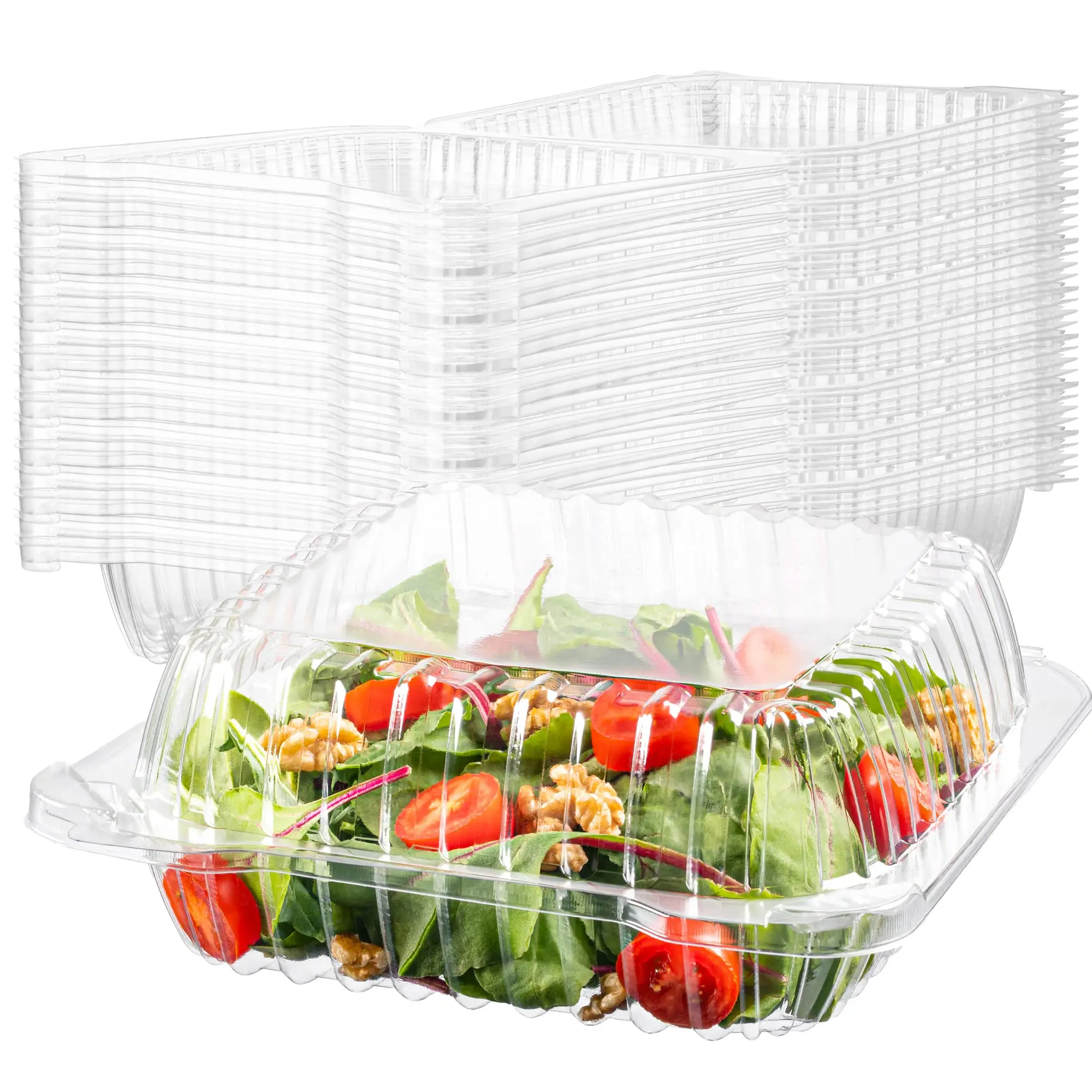 Custom Size Stackable BPA Free Crush Resistant Seal PLA Bioplastic Plastic Clamshells Package