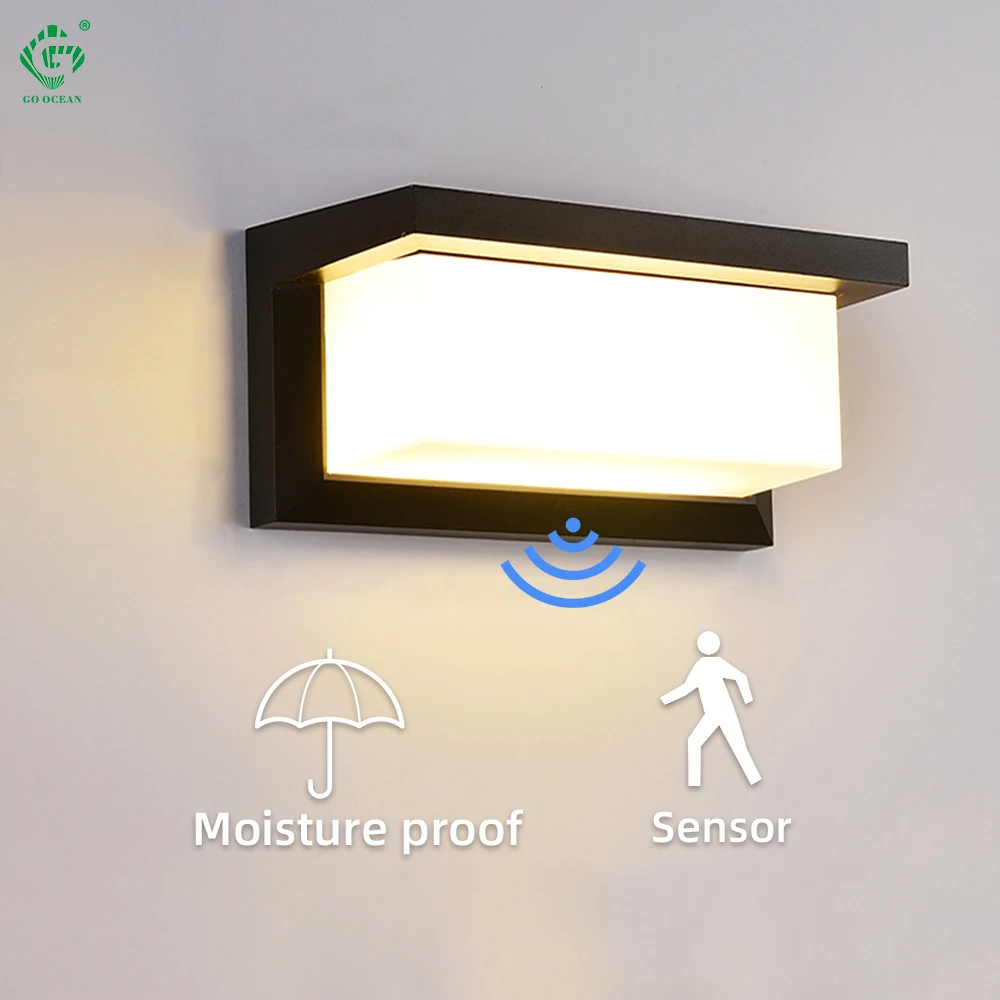 waterproof body induction led garden lights outdoor wall lights exterior wall mounted led exterior lamp