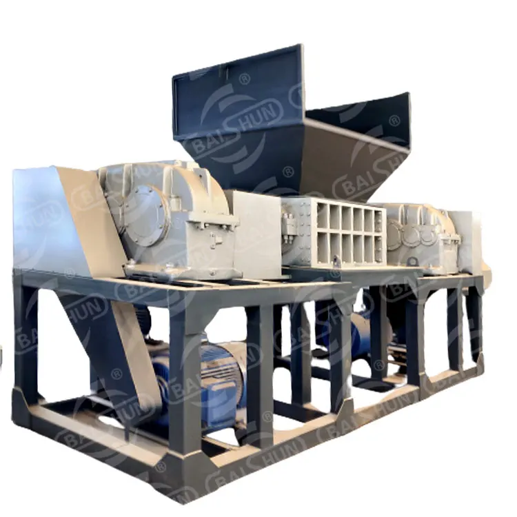 China Famous Brand Scrap Metal Cutting Crushing Electric Scrap Steel Shredder Double Shaft Shredder Machine