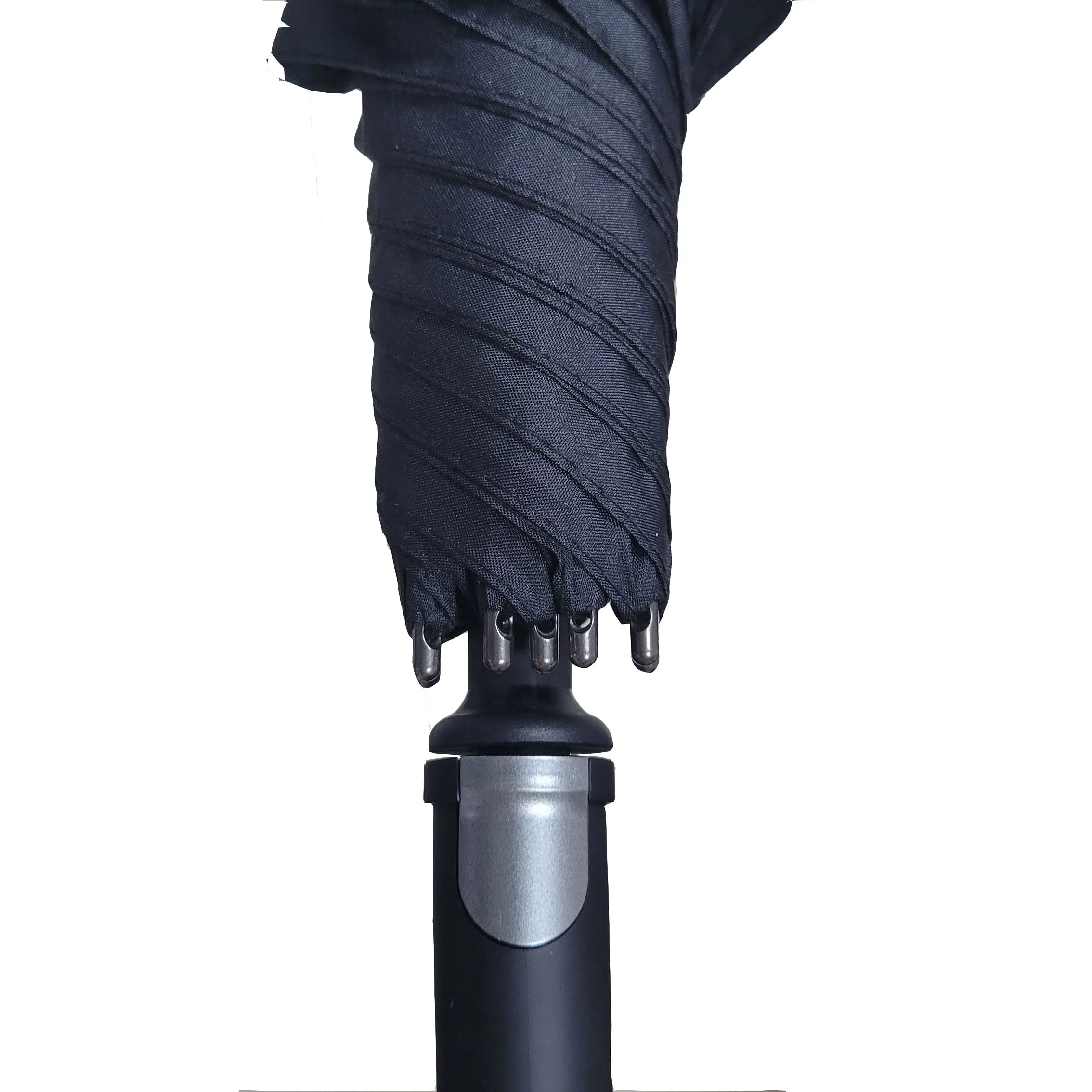 High quality  RPET pongee fiberglass ribs  high level  hook  handle umbrella