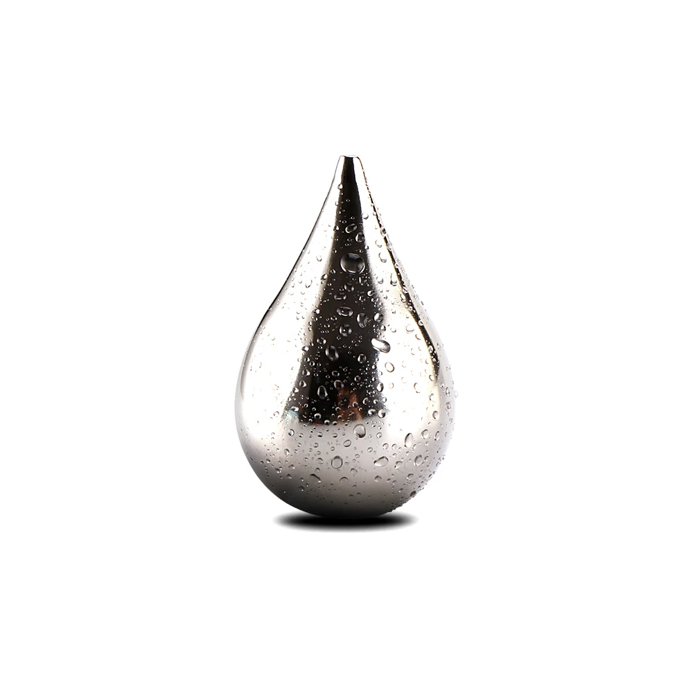 Stainless Steel Water Drop shape Ice Cubes Reusable Whiskey Stones Ice Freezer Ice Cube Bar Wine Accessories Gifts Set