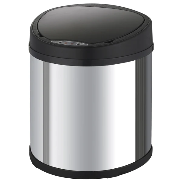 Semi Round Stainless steel bin 9L 12L 20L Automatic Smart Sensor Garbage Trash Bin Can Intelligent Trash