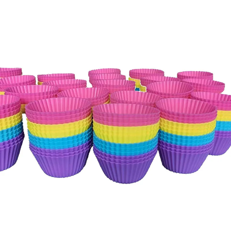 Hot Sale Reusable Mini Silicone Baking Cups OEM Color Accept Silicone Baking Cake Muffins Molds