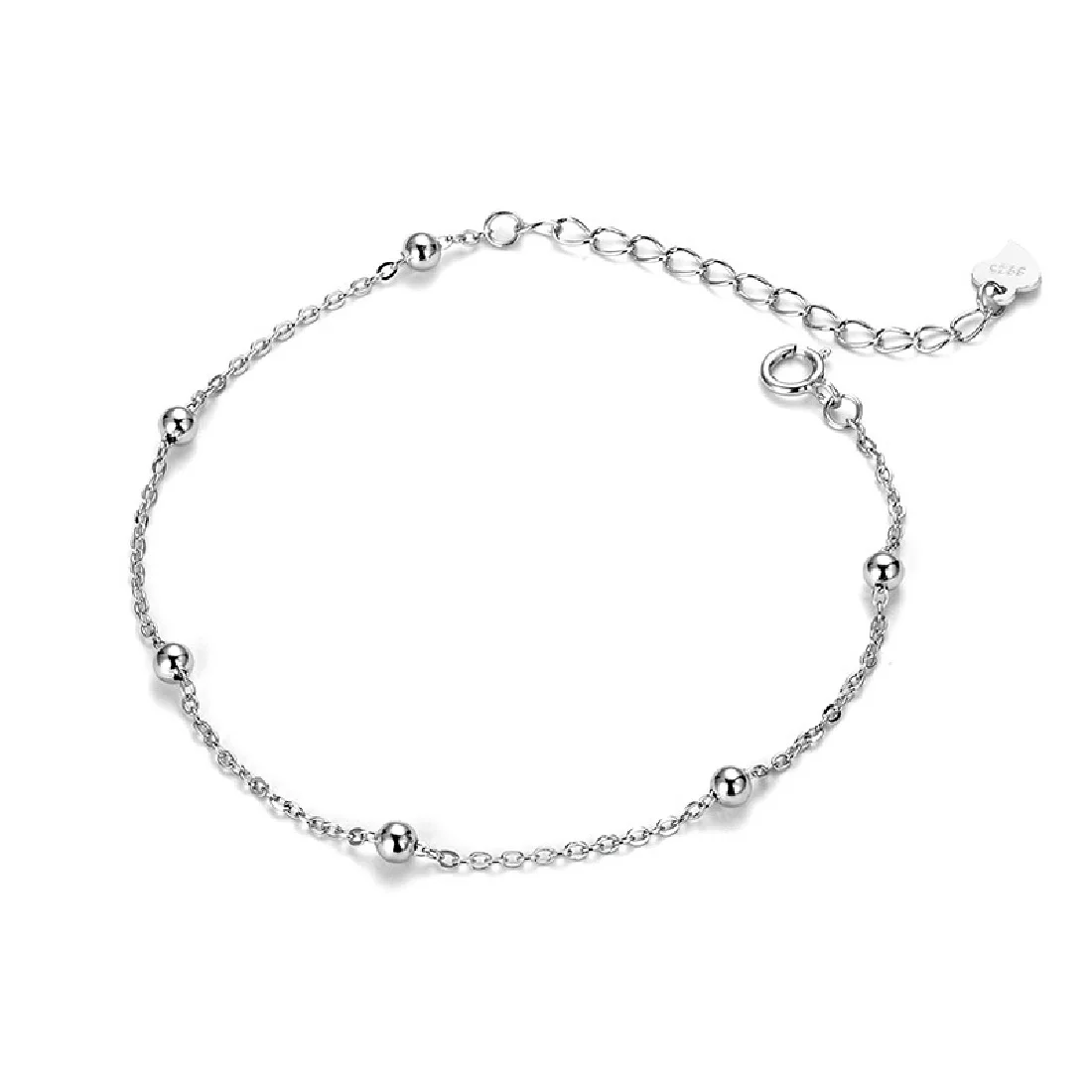 925 Sterling Silver Ankle Bracelets for Women Beach Anklets