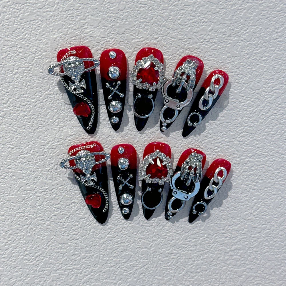 High Quality OEM False Luxury Handmade Nails Art Long Full Cover Fake DIY Press-On Nail Full Cover Fake Nails