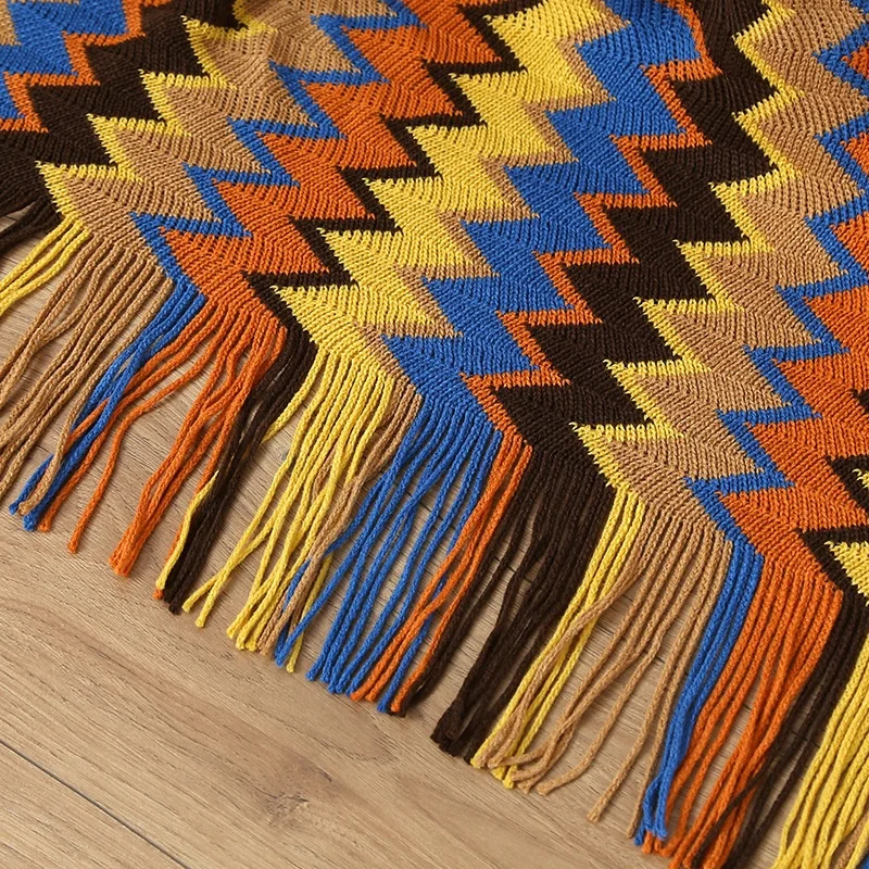 European Style Luxury Custom Summer Acrylic and Polyester Quilt Blankets Knitted Tassel Sofa Cover Throw Blanket